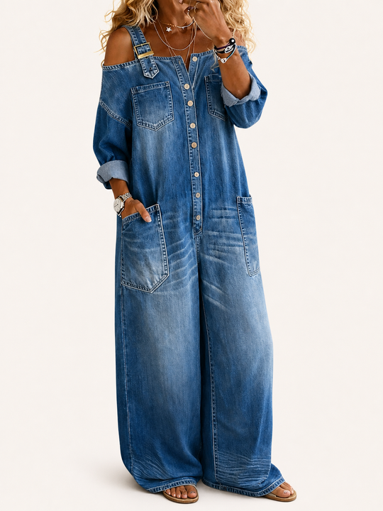 Stefania | Camicia in Denim con Spalle Scoperte