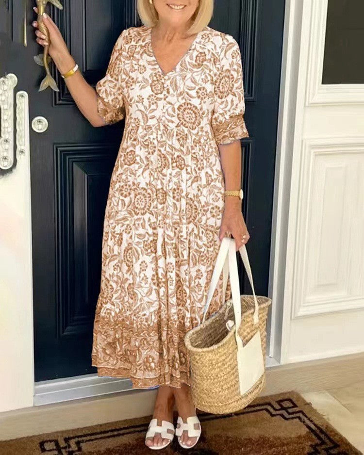 Candice | Abito Floreale con Scollo a V