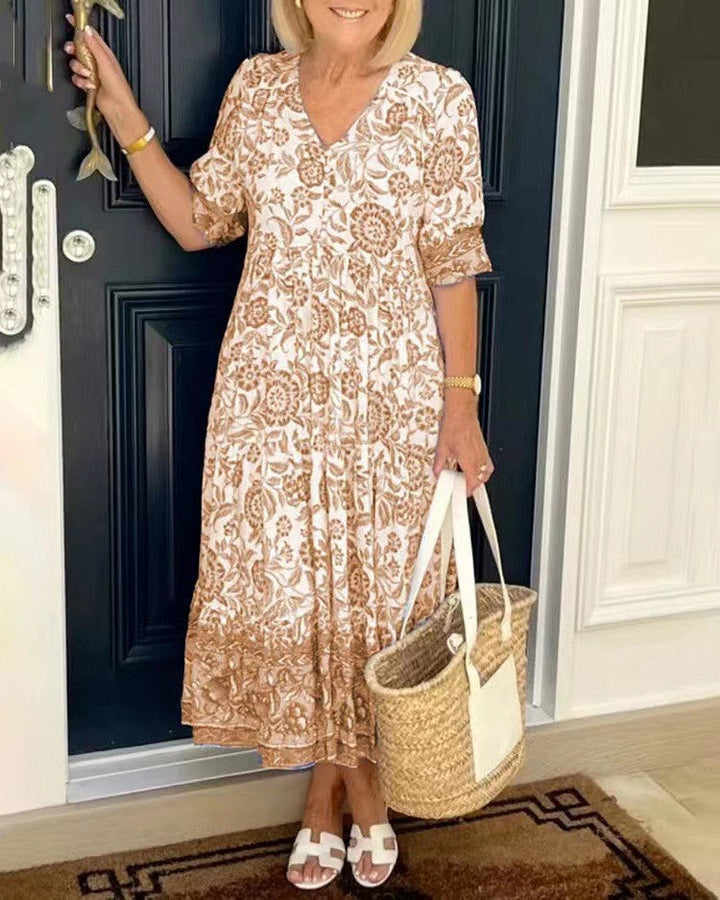Candice | Abito Floreale con Scollo a V