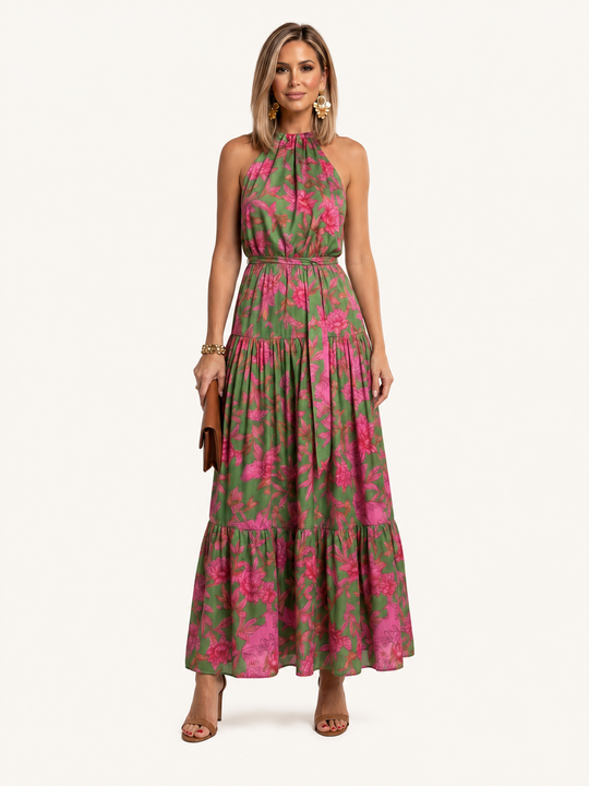Gabriele | Abito midi halter drappeggiato