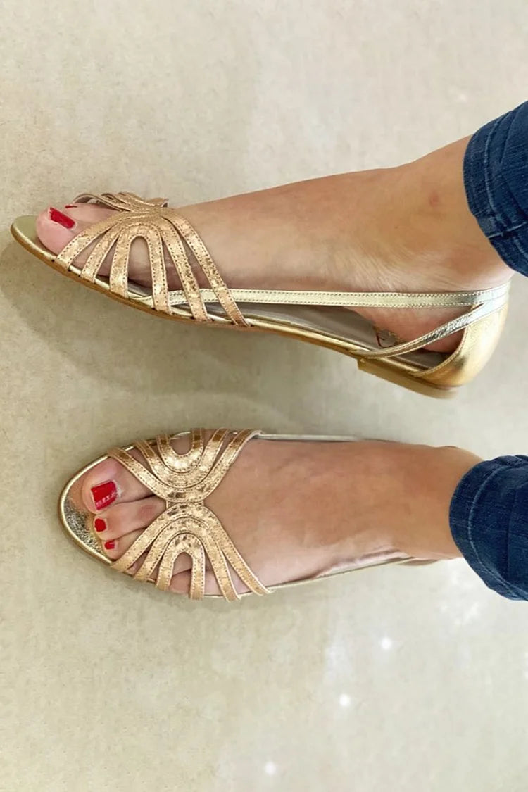 Aitana | Sandali Bassi Metallizzati