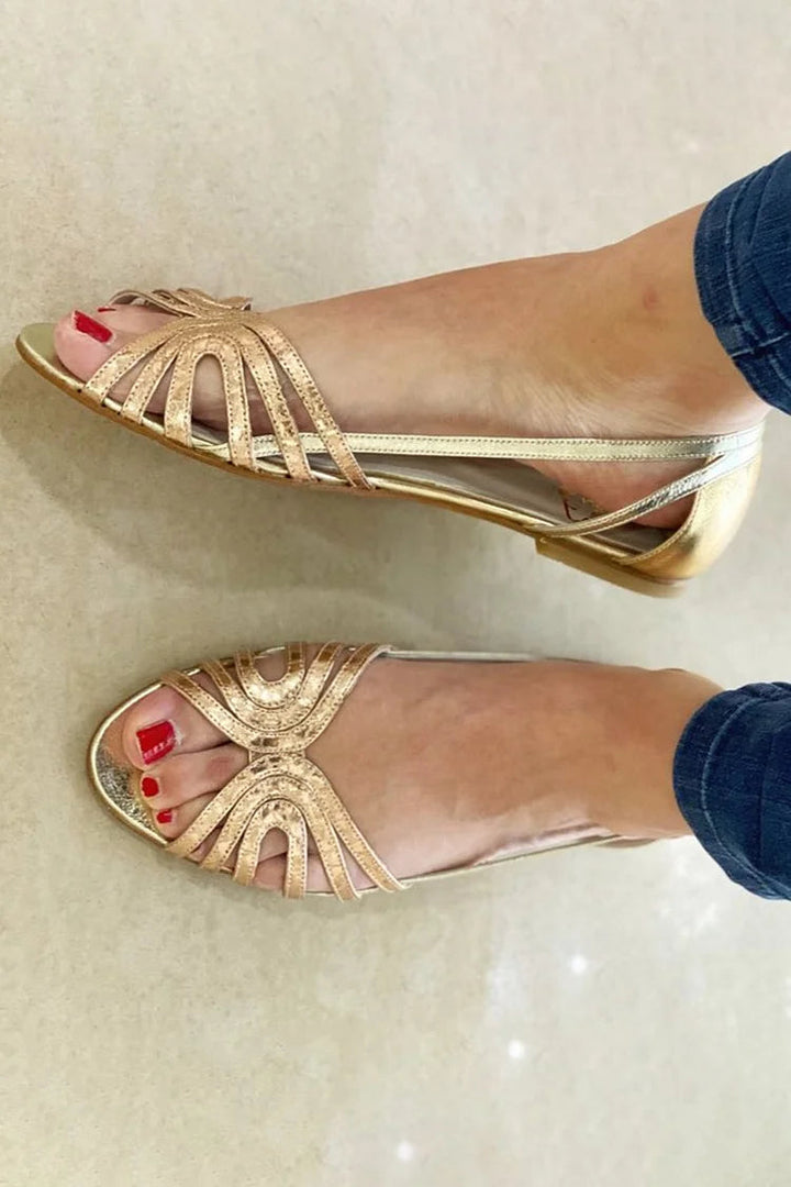 Aitana | Sandali Bassi Metallizzati