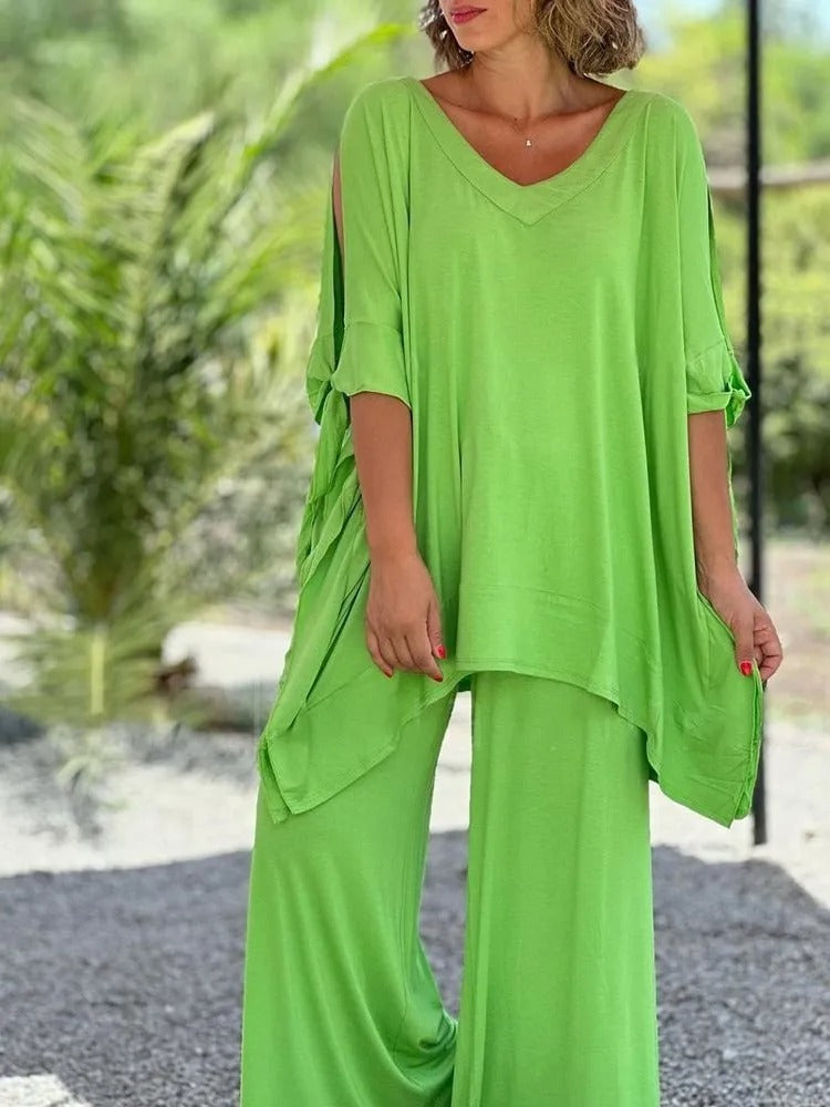 Úrsula | Coordinato Tunica Spalle Scoperte e Pantalone