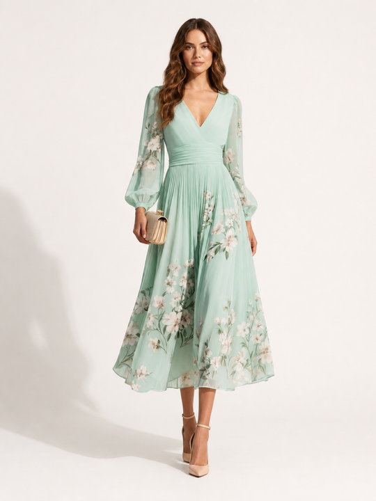 Mel | Abito Midi Leggero Plissé