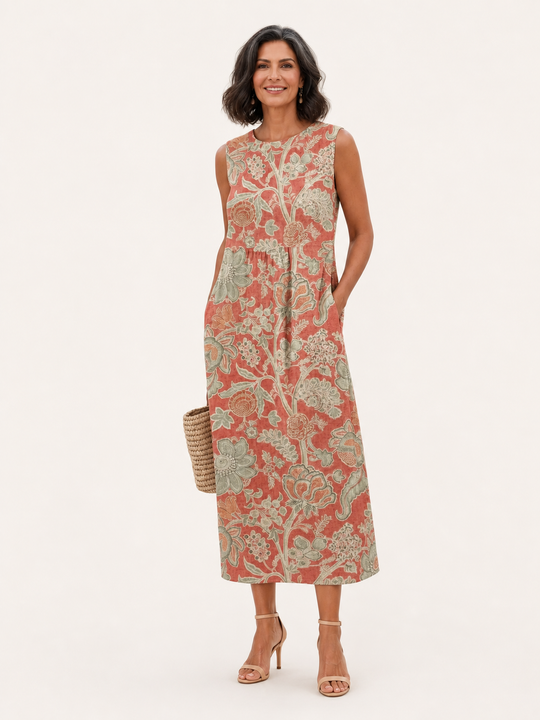 Yvonne | Abito Midi con Fiori