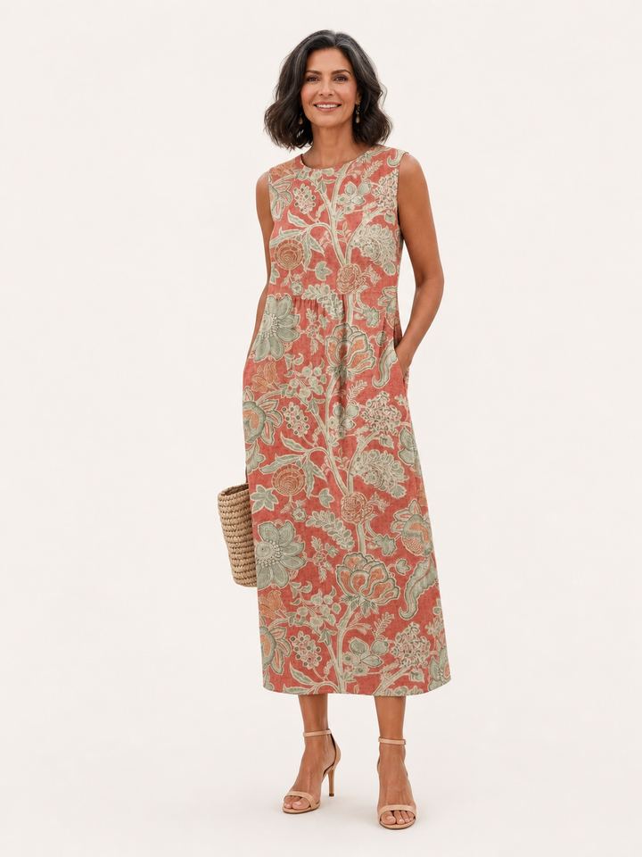 Yvonne | Abito Midi con Fiori