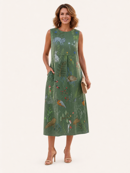 Urania | Abito Midi Foresta