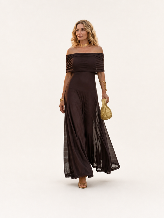 Chloe | Abito Lungo Off-Shoulder