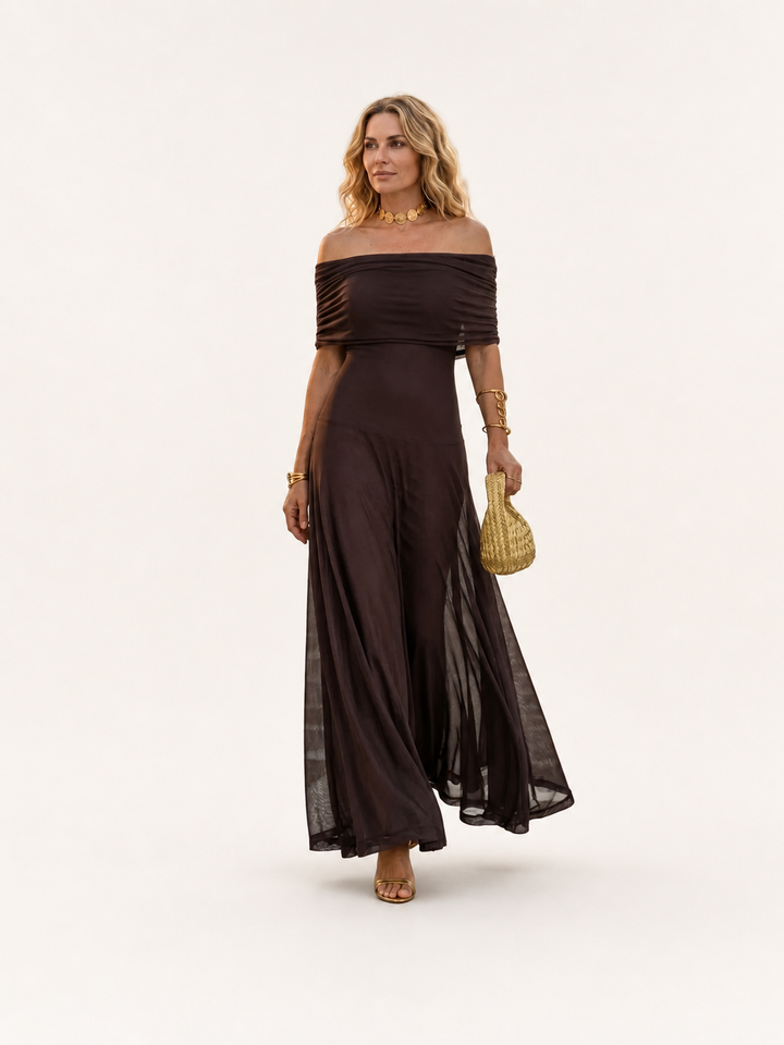 Chloe | Abito Lungo Off-Shoulder