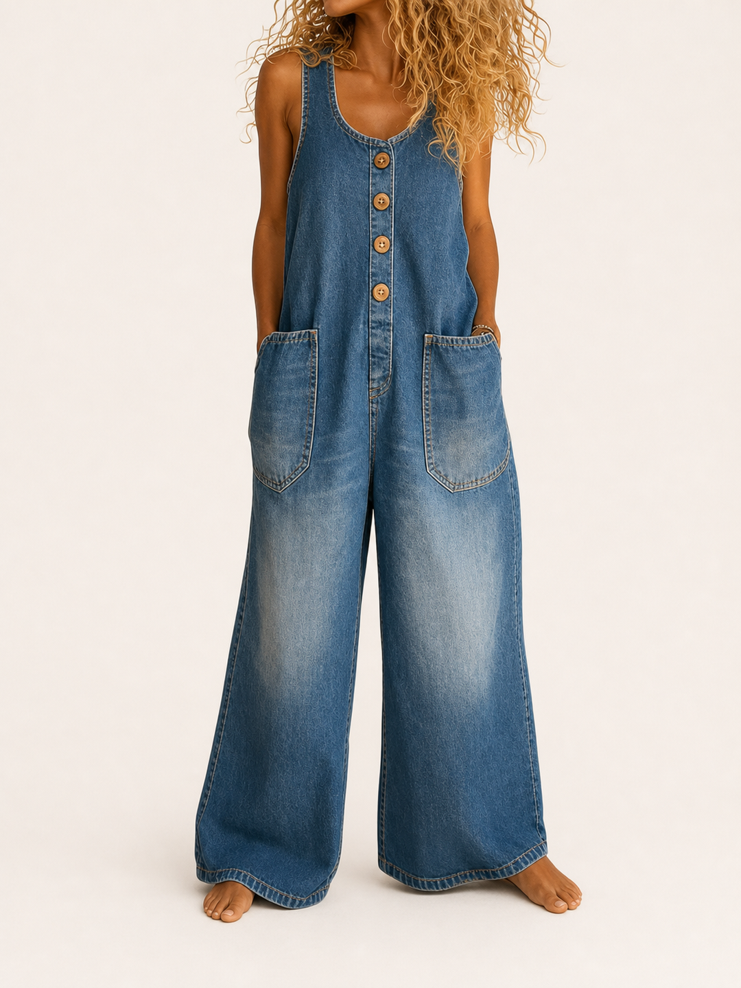 Ruth | Pantaloni Vintage in Denim di Cotone