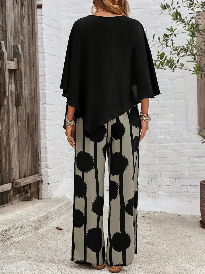 Valeriana | Coordinato Top Asimmetrico e Pantalone Boho