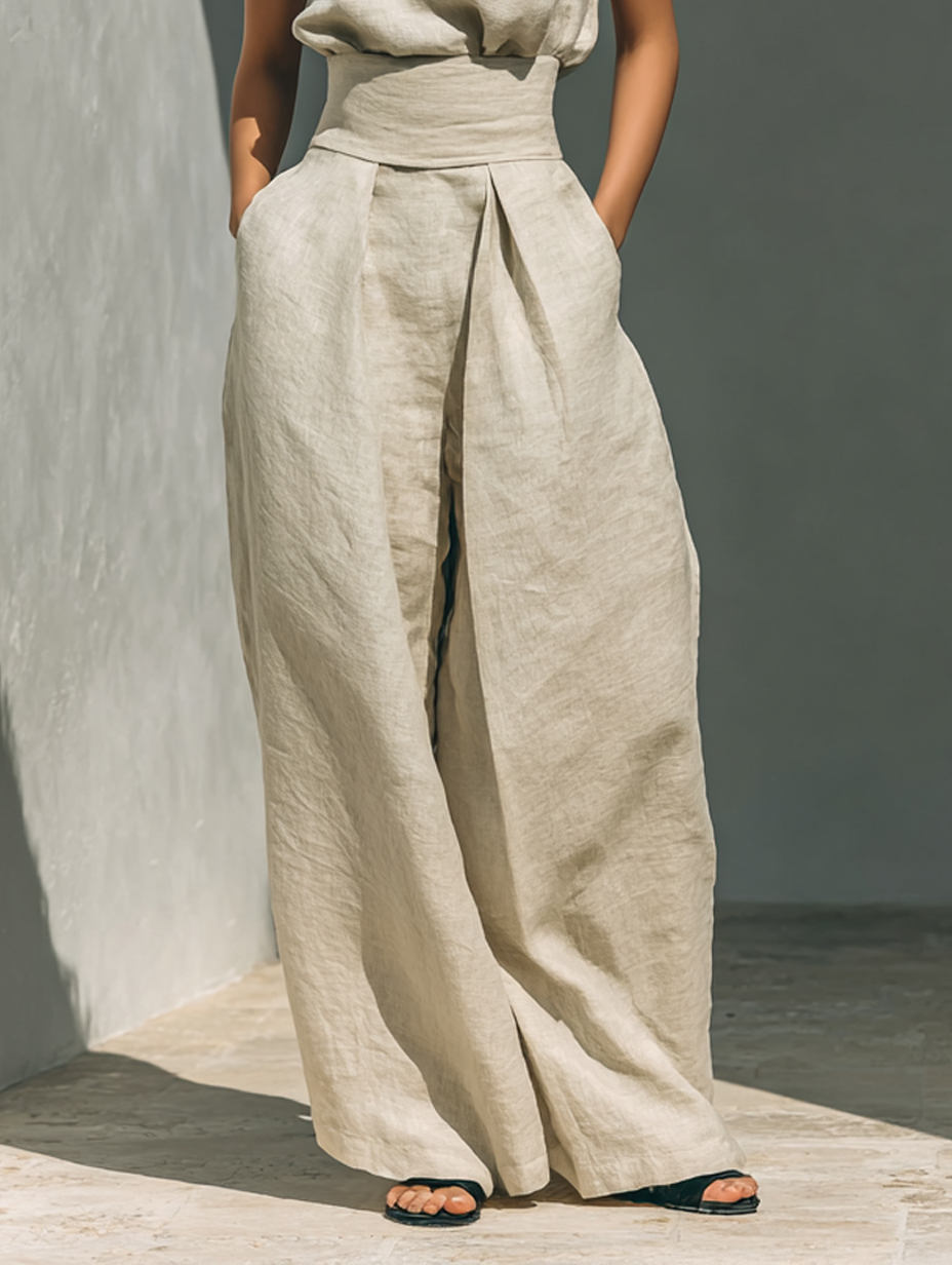 Venancia | Coordinato Minimalista Top e Pantalone Ampio