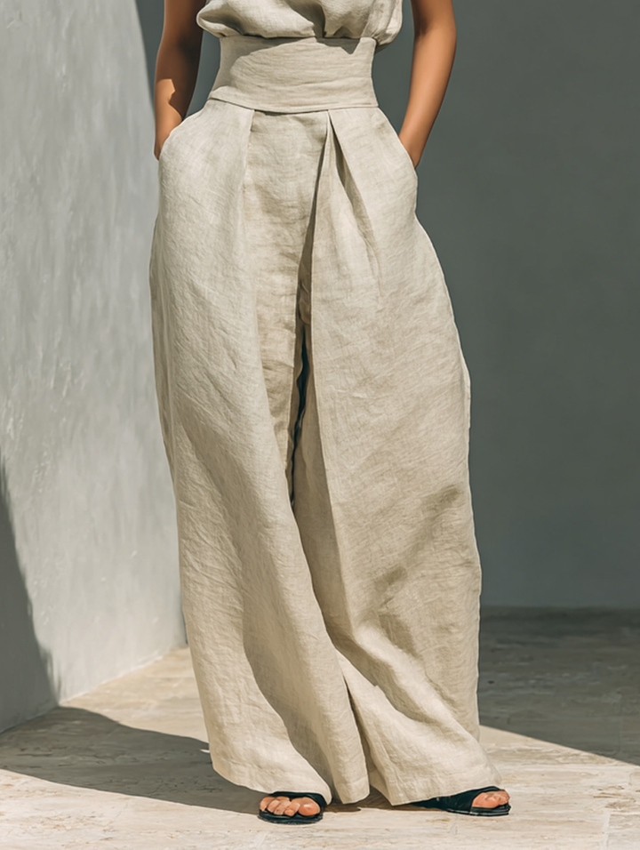 Venancia | Coordinato Minimalista Top e Pantalone Ampio