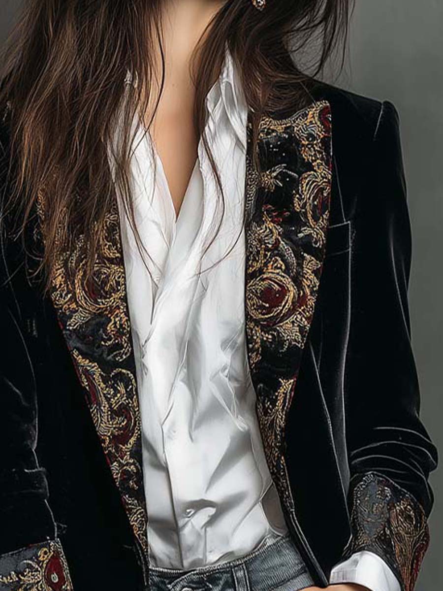 Léontine | Blazer Barocco Nero - immagine 5