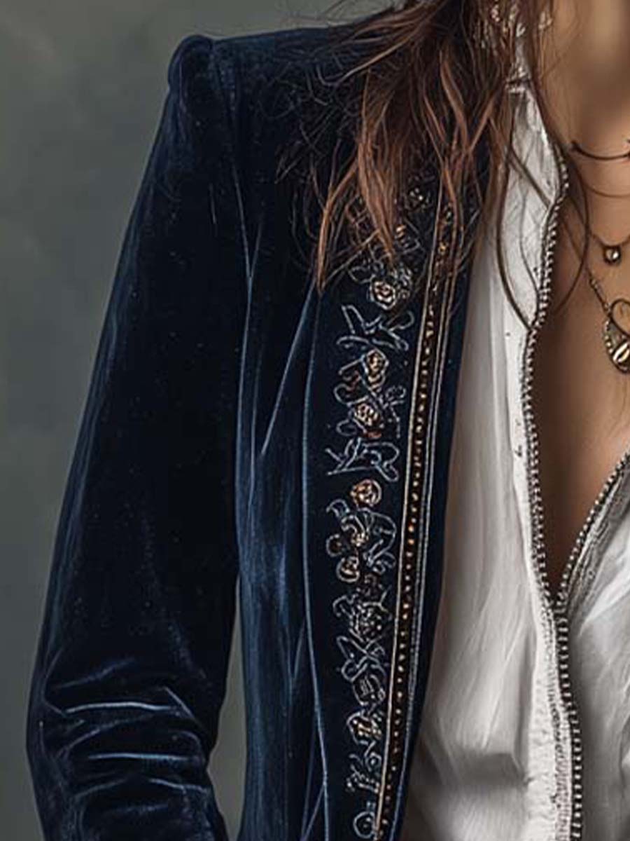 Athénaïs | Giacca Vintage Blu Navy - immagine 6