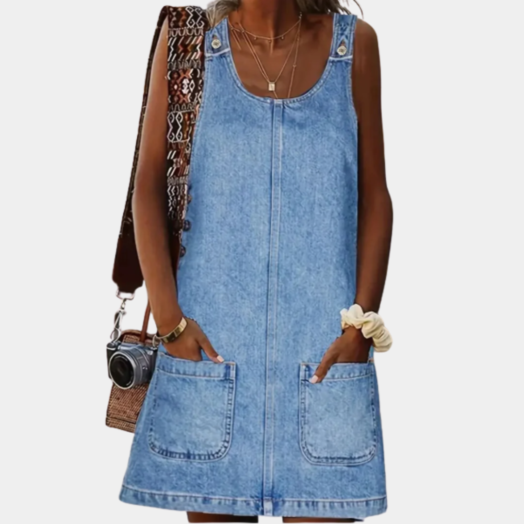 Saylor | Abito Ampio Effetto Denim