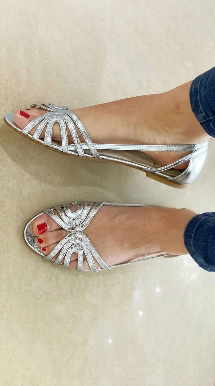 Aitana | Sandali Bassi Metallizzati