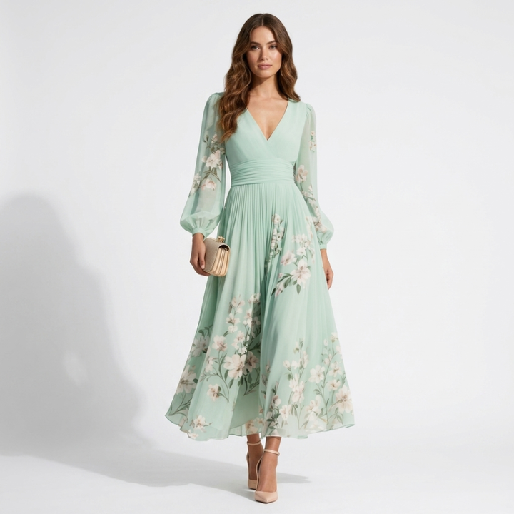 Mel | Abito Midi Leggero Plissé