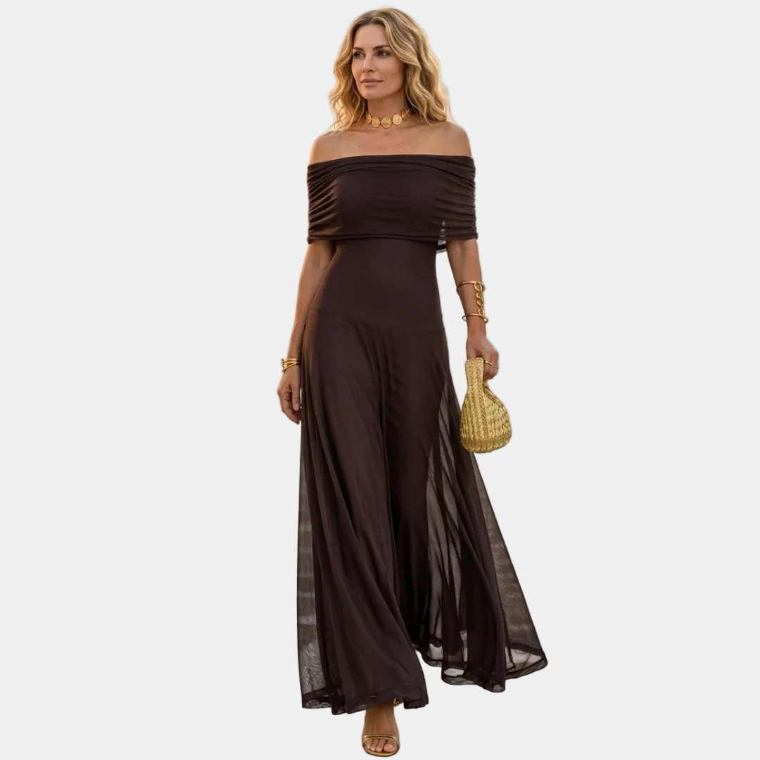 Chloe | Abito Lungo Off-Shoulder