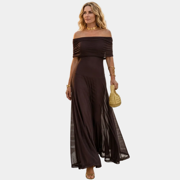 Chloe | Abito Lungo Off-Shoulder