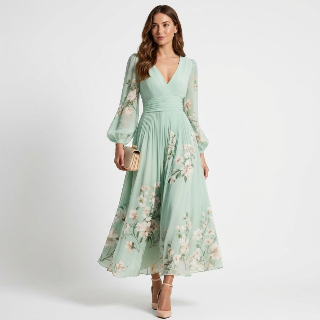 Mel | Abito Midi Leggero Plissé