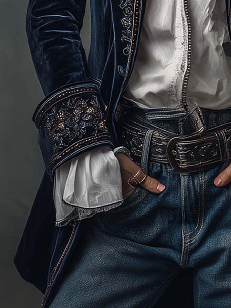 Athénaïs | Giacca Vintage Blu Navy - immagine 7