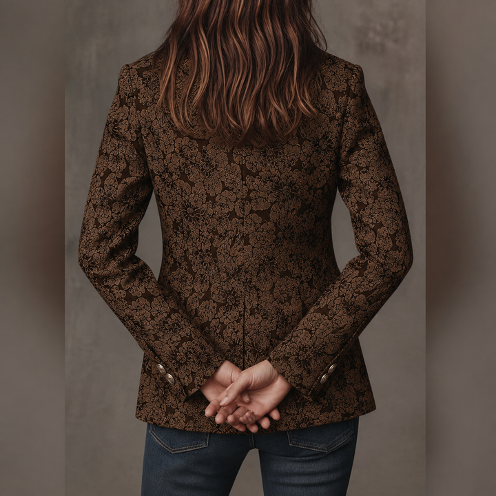 Estelle | Blazer Aderente in Jacquard Paisley - immagine 3