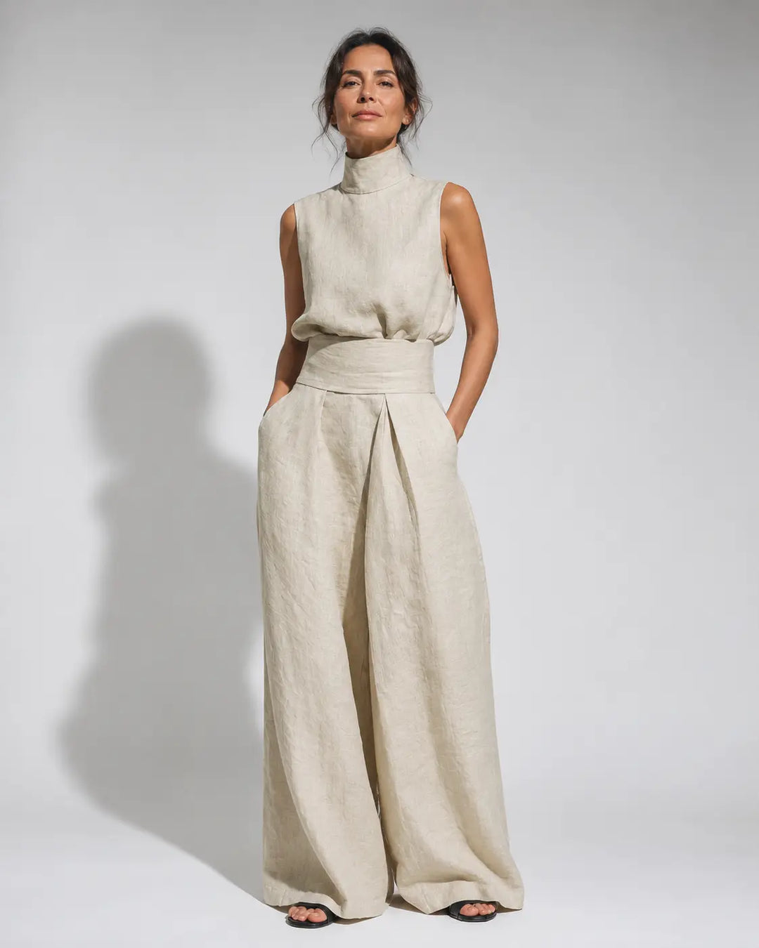 Venancia | Coordinato Minimalista Top e Pantalone Ampio
