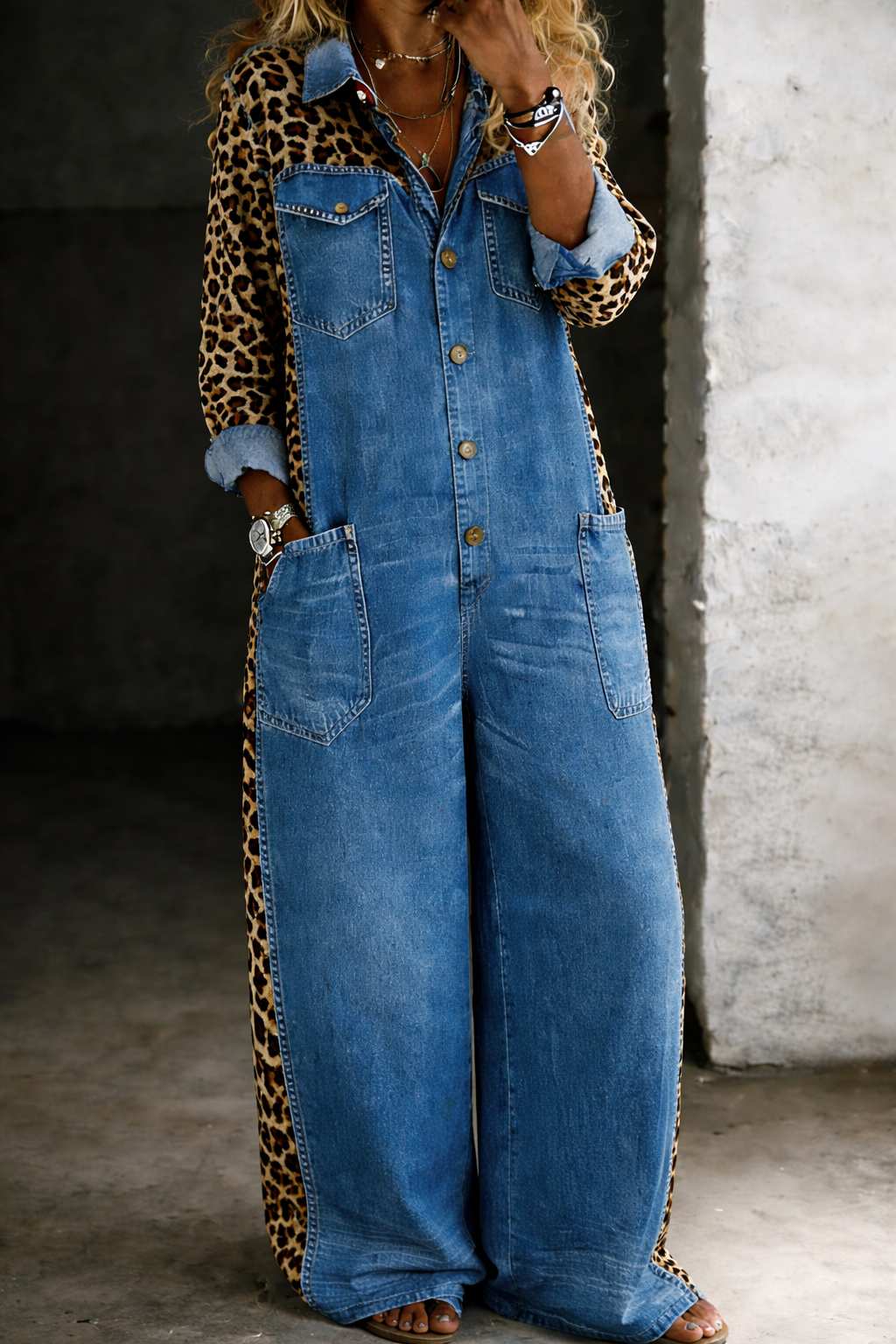 Amanda | Salopette Intera in Denim