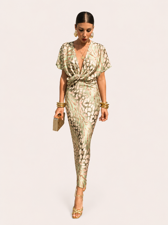 Claire | Abito Midi Color Rame