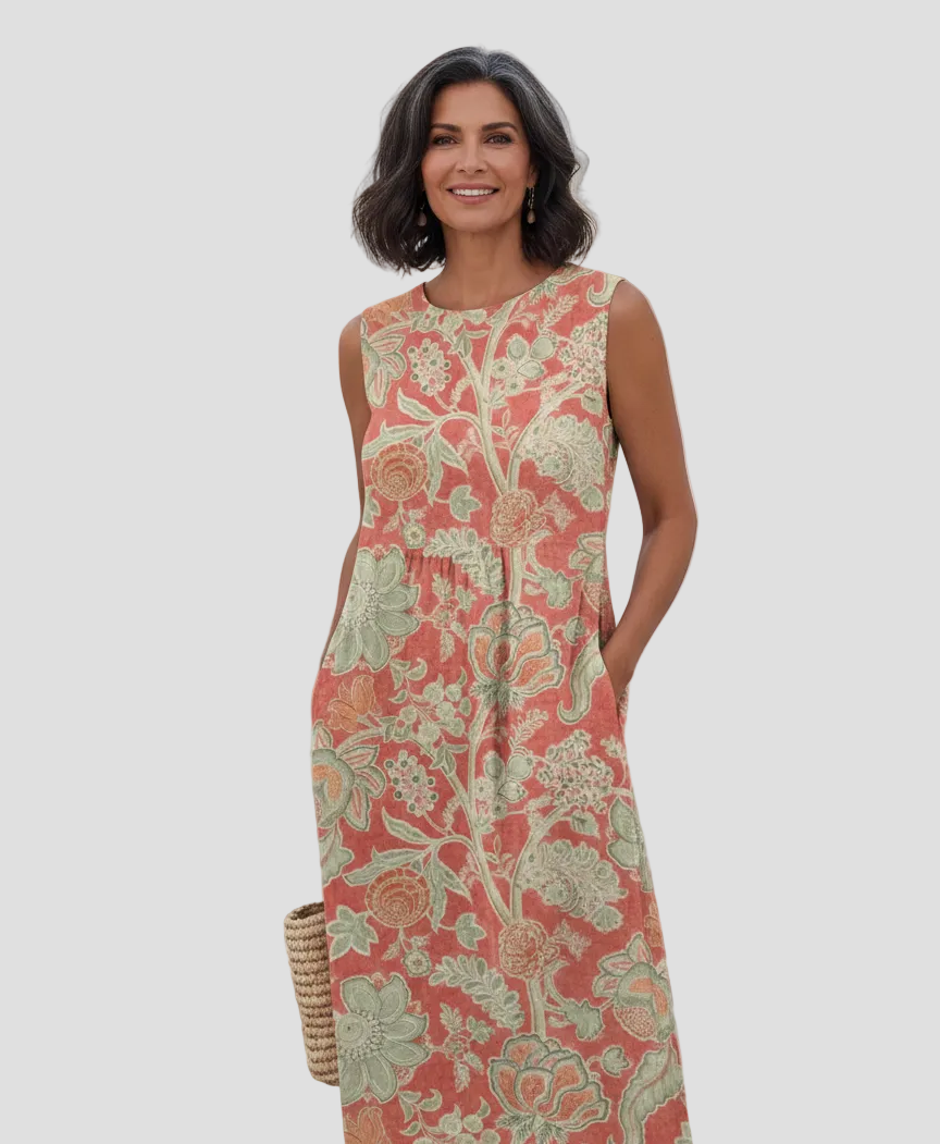Yvonne | Abito Midi con Fiori