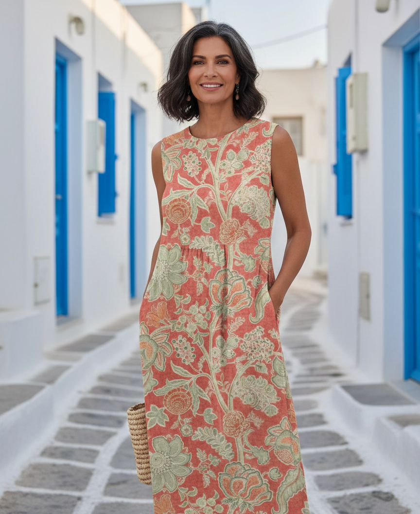 Yvonne | Abito Midi con Fiori