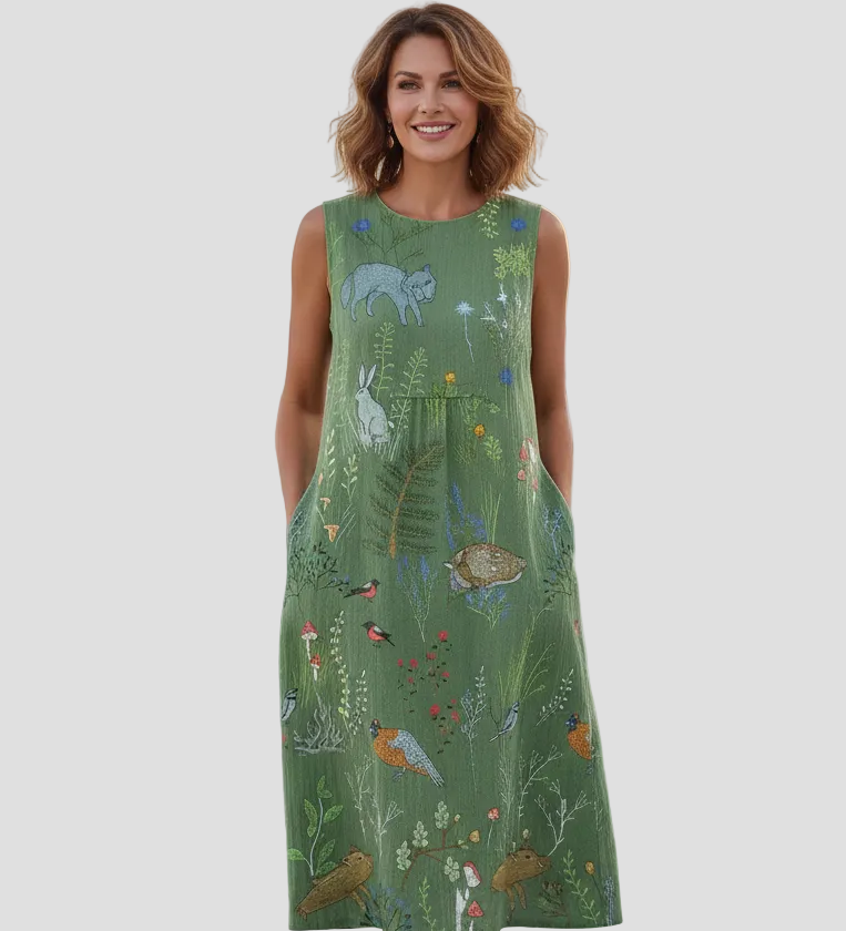Urania | Abito Midi Foresta