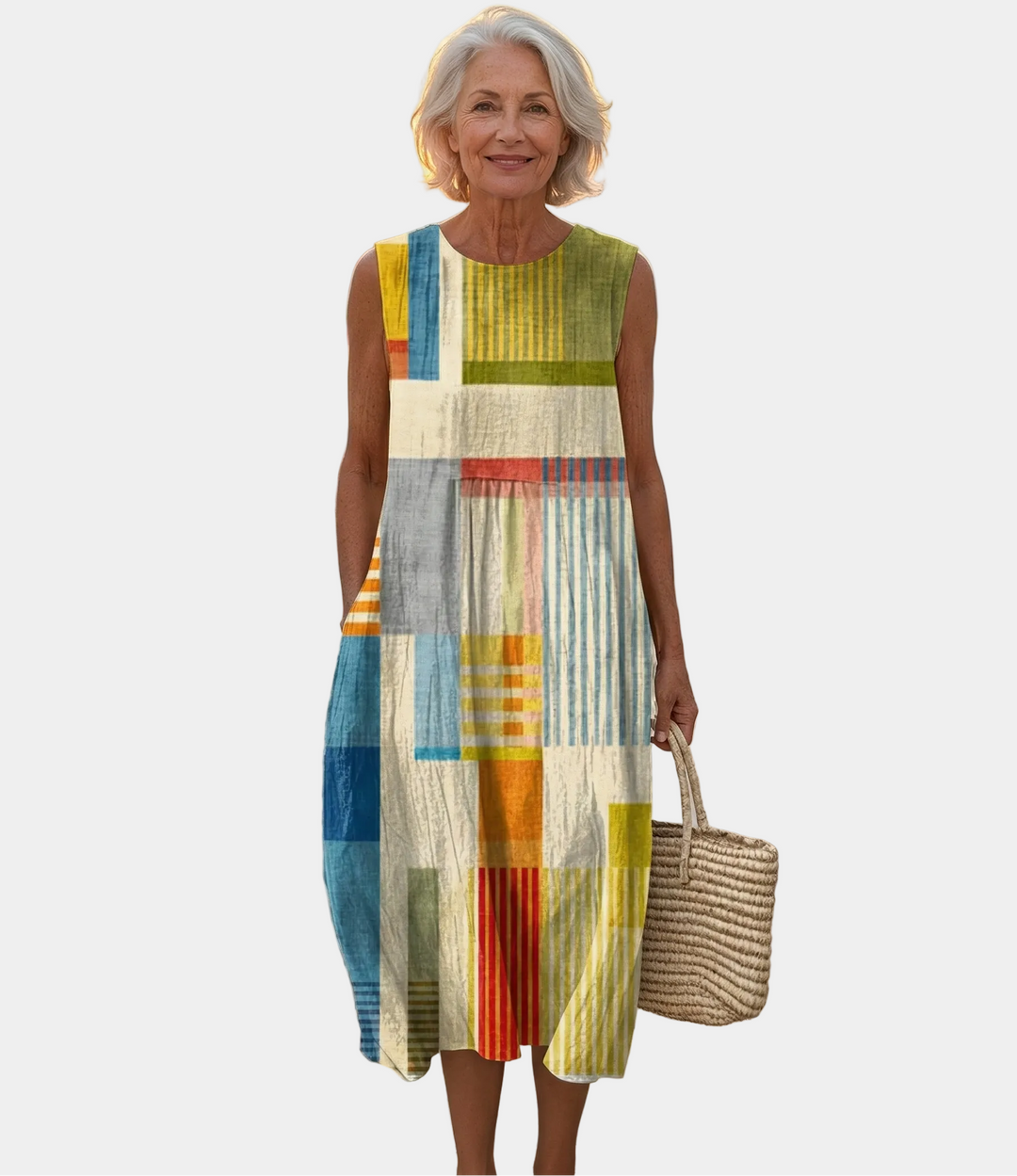 Vicky | Abito Midi Geometrico