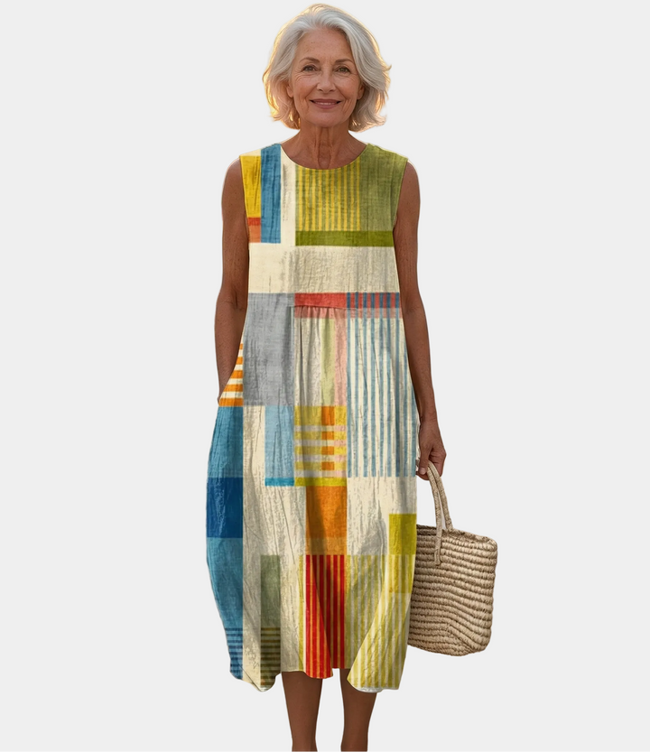 Vicky | Abito Midi Geometrico
