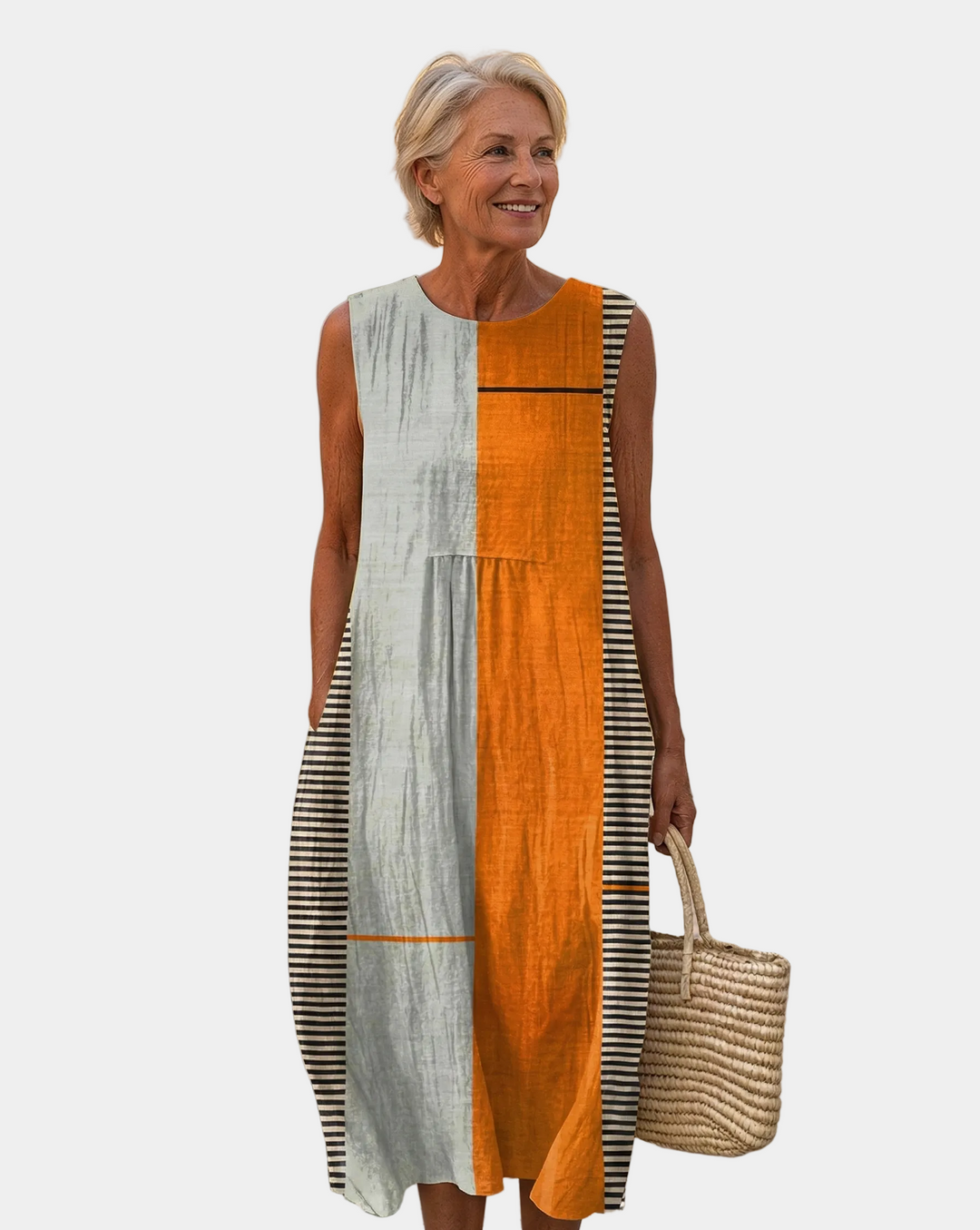 Melina | Abito Midi Color Block