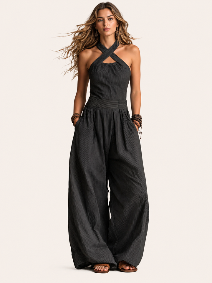 Isabella | Coordinato Lungo Fluido con Scollo Halter