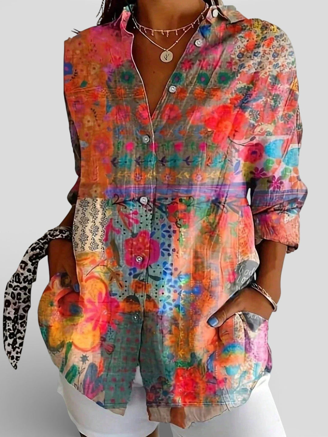 Nina™ | Blusa con stampa colorata