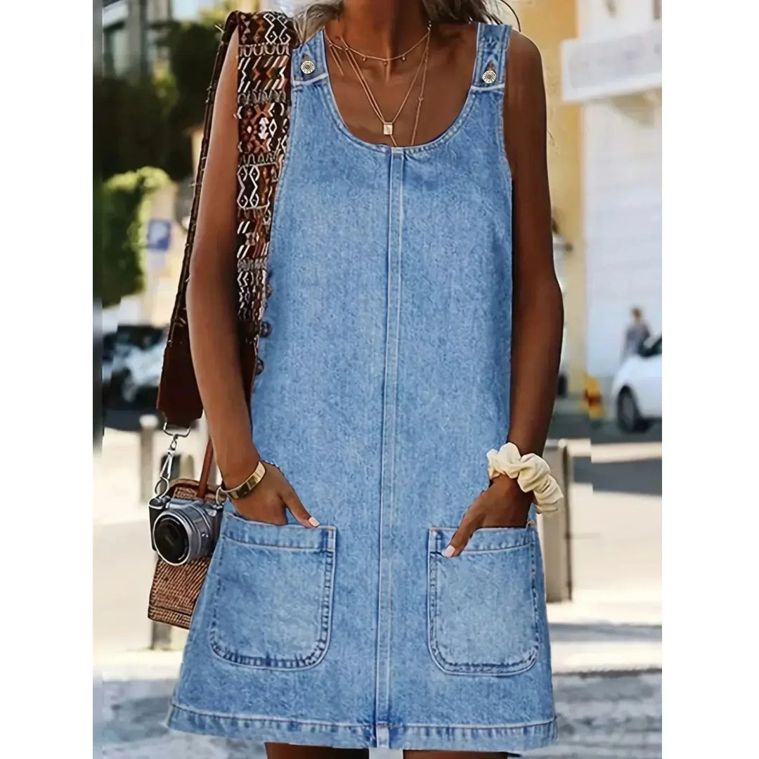 Saylor | Abito Ampio Effetto Denim