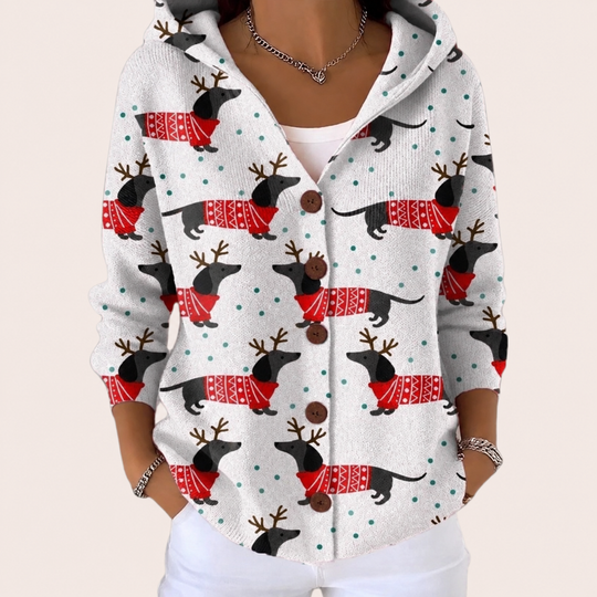 Amabile - giacca in maglia con cappuccio