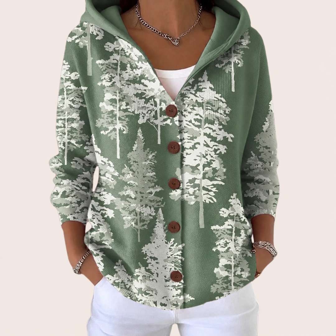 Bianca - giacca in maglia con cappuccio