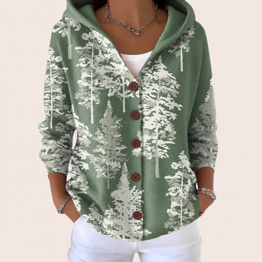 Bianca - giacca in maglia con cappuccio