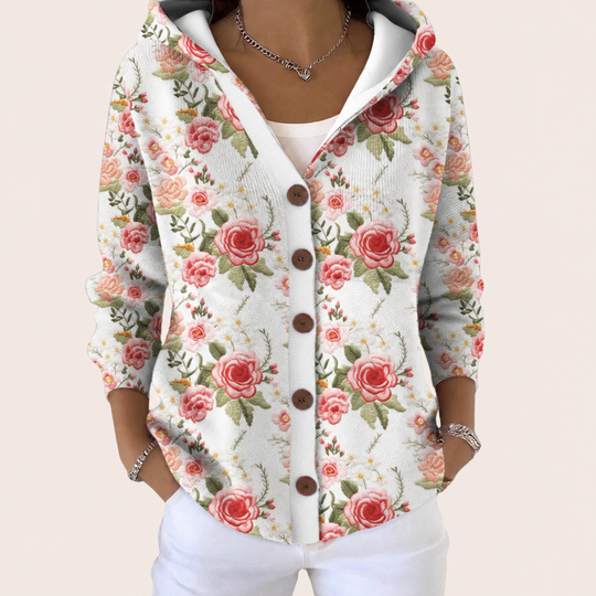 Cesarina - giacca in maglia con cappuccio