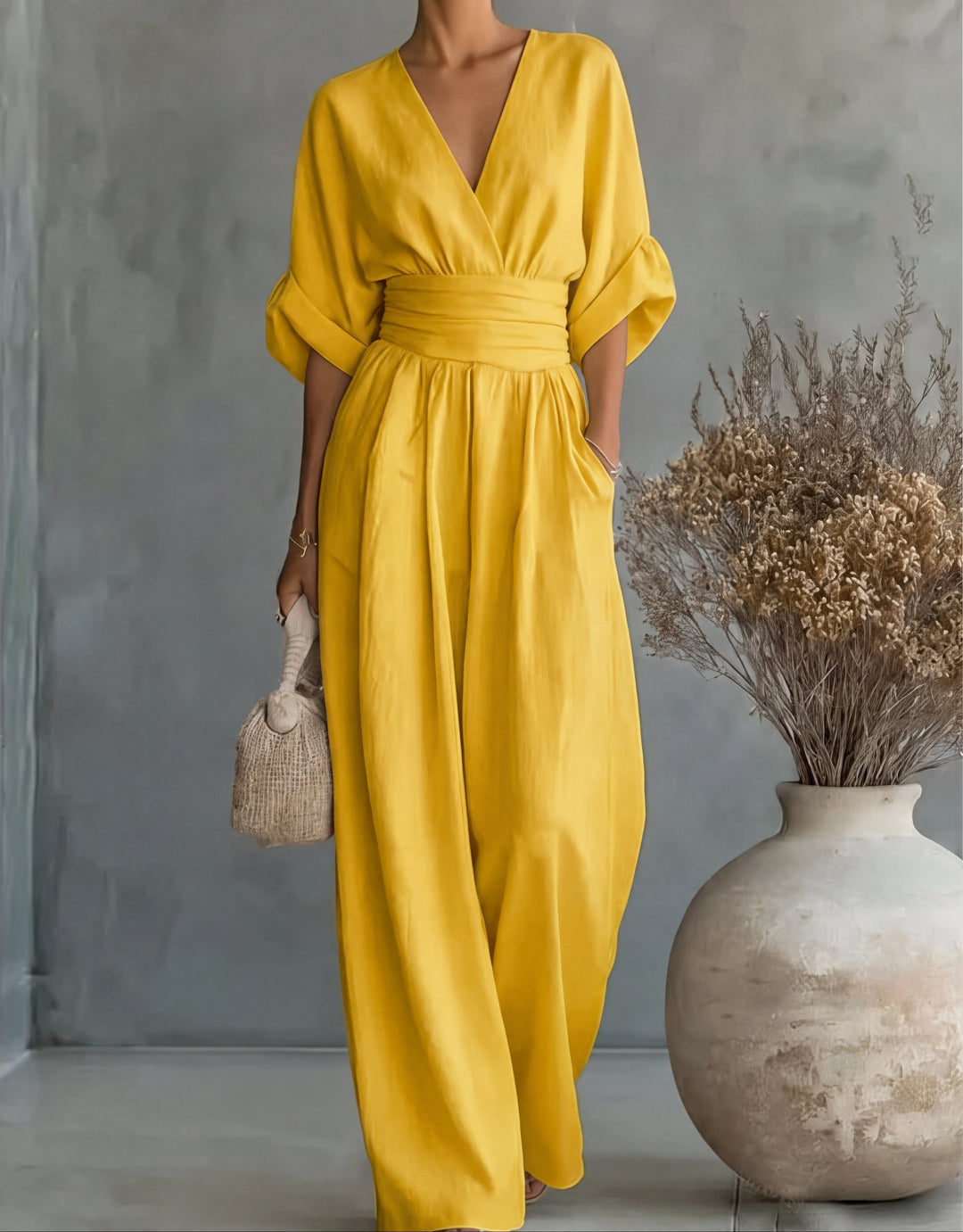 Chiara | Coordinato Lungo Fluido con Fantasia