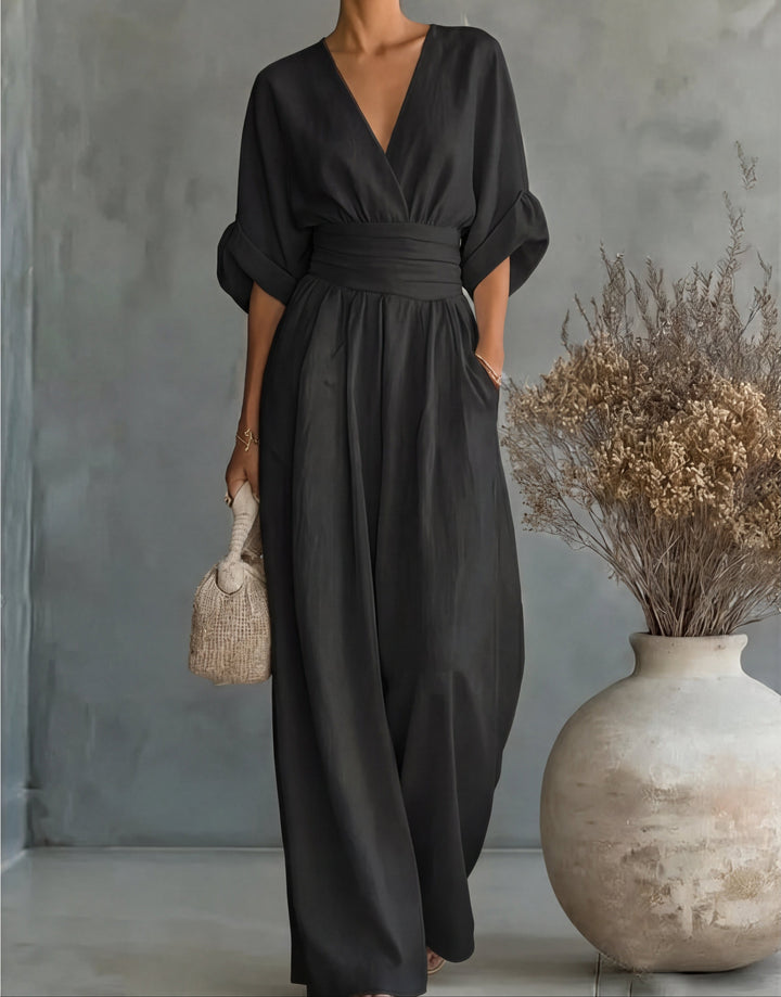 Chiara | Coordinato Lungo Fluido con Fantasia