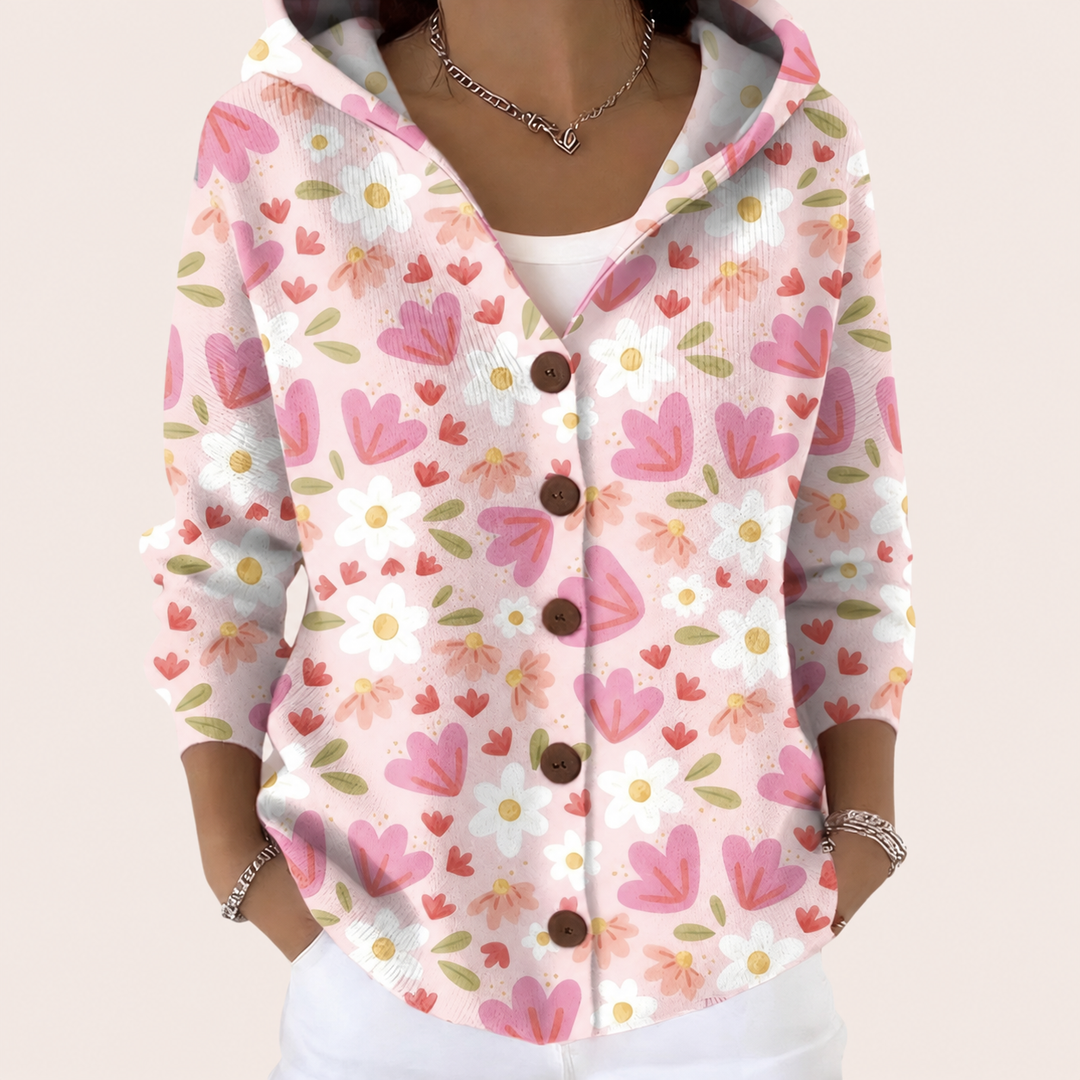 Elsa - giacca in maglia con cappuccio