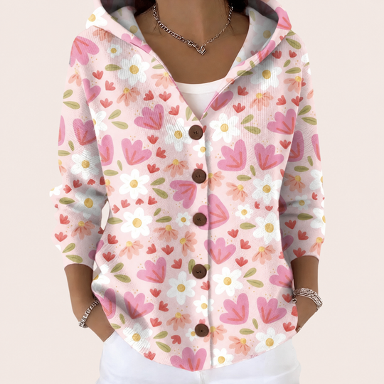 Elsa - giacca in maglia con cappuccio