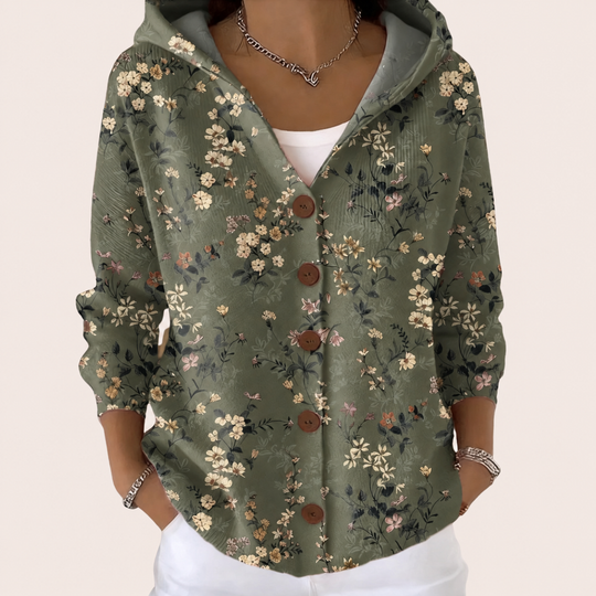 Gloria - giacca in maglia con cappuccio