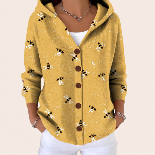 Isabella - giacca in maglia con cappuccio
