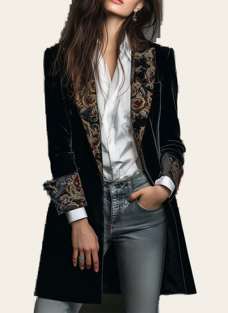 Léontine | Blazer Barocco Nero - immagine principale